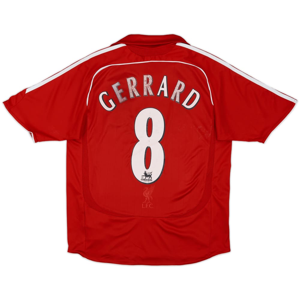 2006-08 Liverpool Home Shirt Gerrard #8 - 4/10 - (XL.Boys)