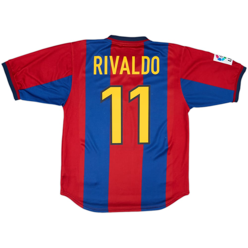 1998-00 Barcelona Home Shirt Rivaldo #11 - 7/10 - (M)