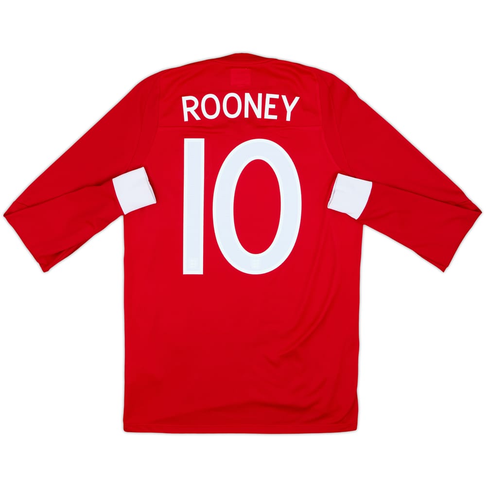2010-11 England Away L/S Shirt Rooney #10 - 8/10 - (XS)