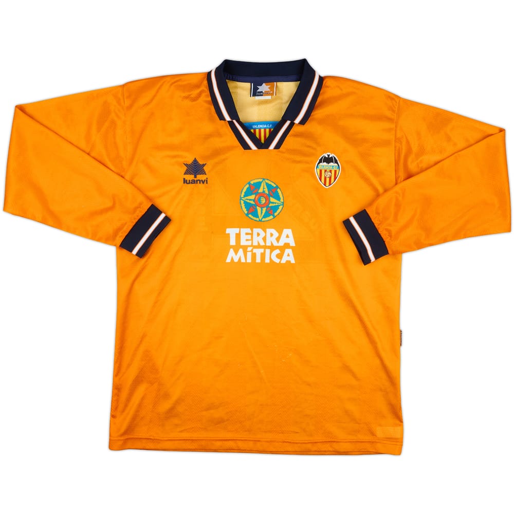 1998-99 Valencia Match Issue Away L/S Shirt #24