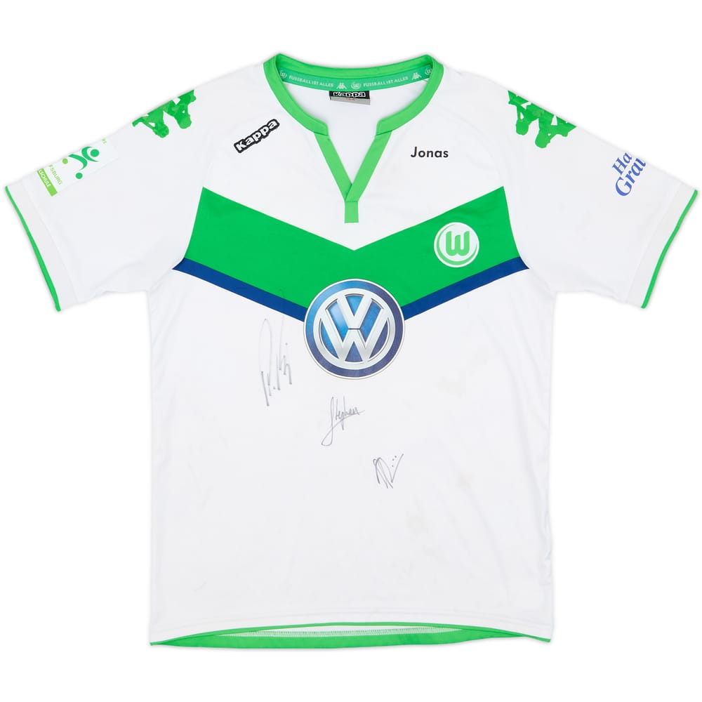 2015-16 Wolfsburg Signed Home Shirt - 5/10 - (XL.Boys)