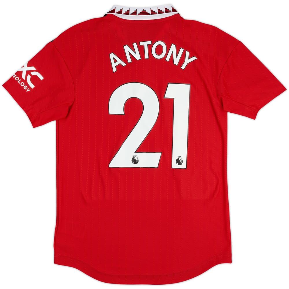 Camiseta auténtica de local del Manchester United 2022-23 Antony #21 - 10/10 - (S)