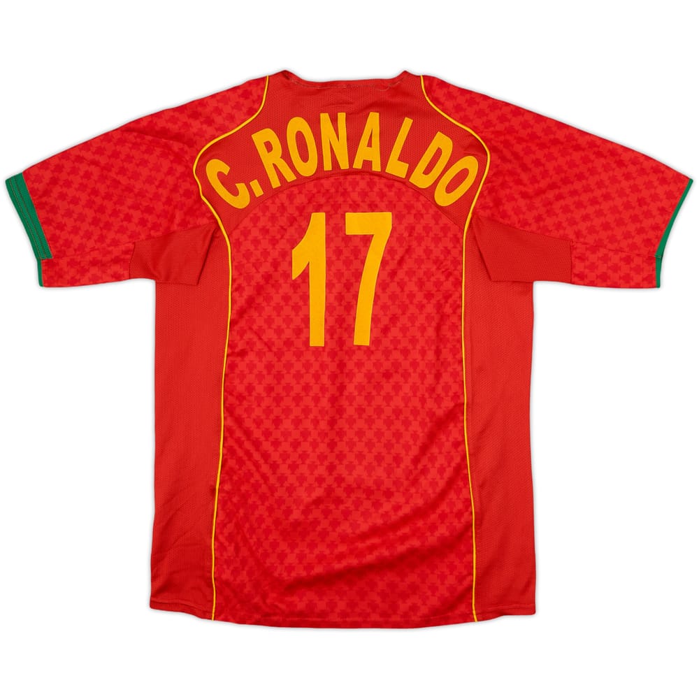 2004-06 Portugal Home Shirt C. Ronaldo #17 - 6/10 - (M.Boys)