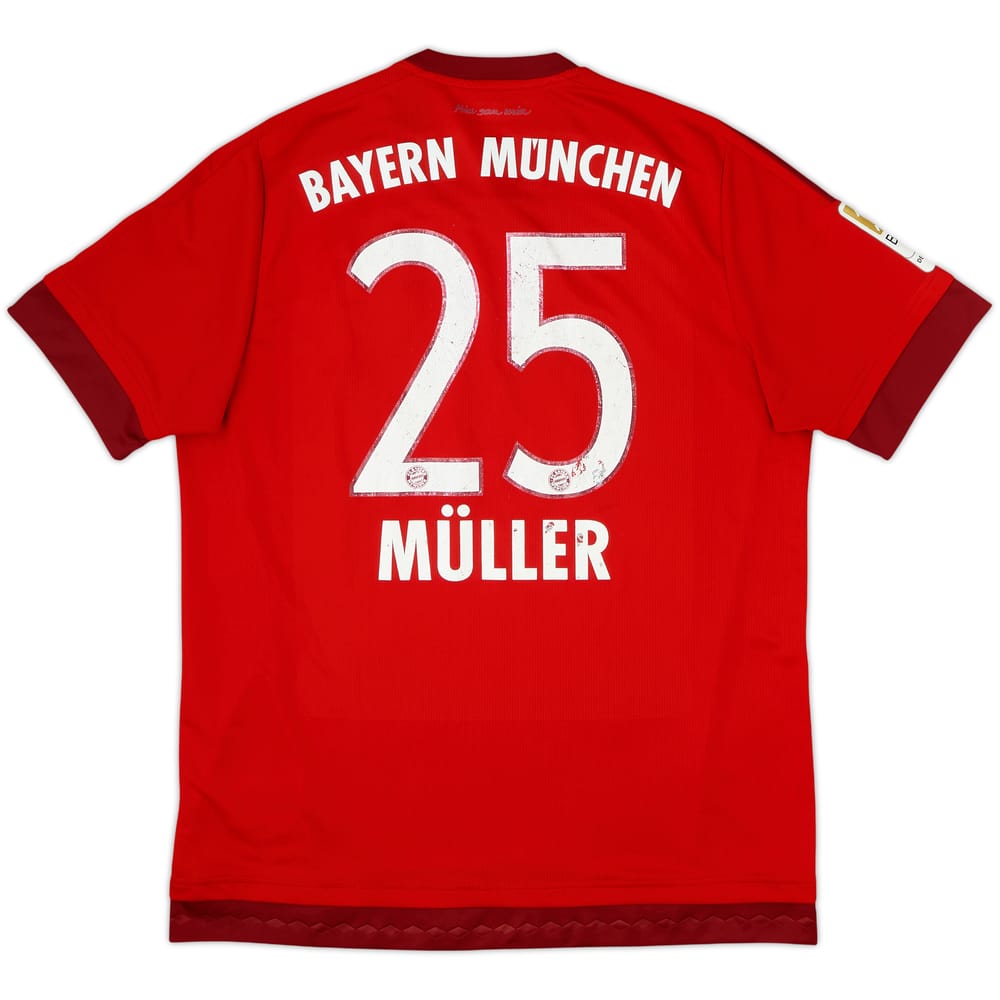 2015-16 Bayern Munich Home Shirt Muller #25 - 5/10 - (XL)