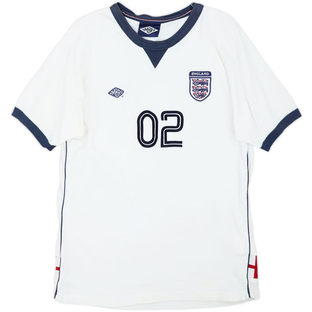 2002-03 England Umbro Retro Camiseta de Algodón #02 - 6/10 - (L)