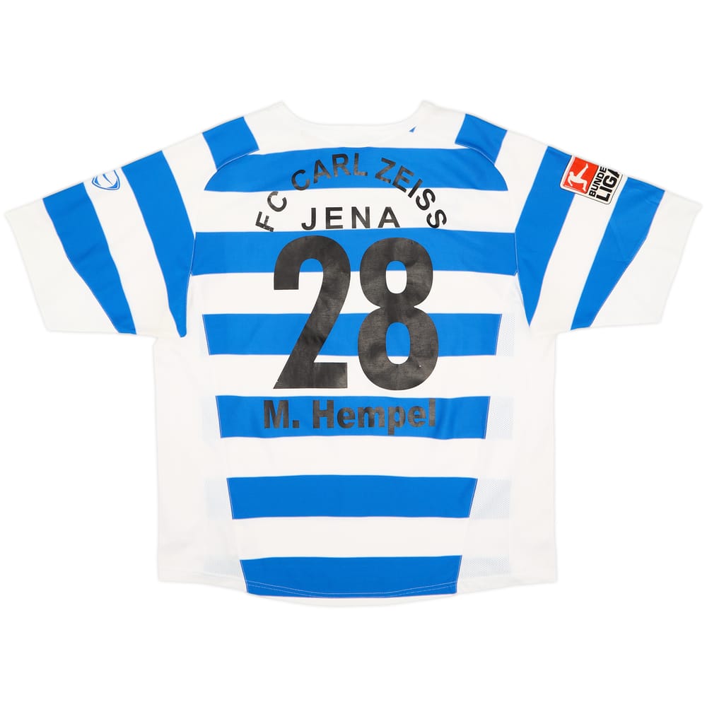 2007-08 Carl Zeiss Jena Home Cup Shirt M.Hempel #28 - 8/10 - (XL)
