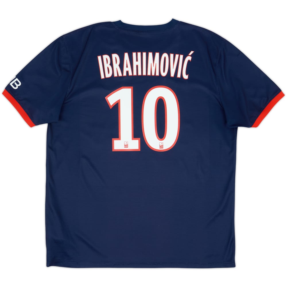 2013-14 Paris Saint-Germain Home Shirt Ibrahimovic #10 - 8/10 - (XL)