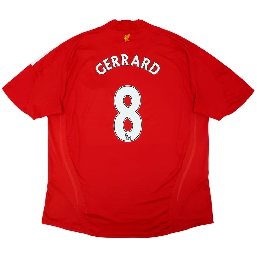 Camiseta de local del Liverpool 2008-10 Gerrard #8 - 6/10 - (3XL)