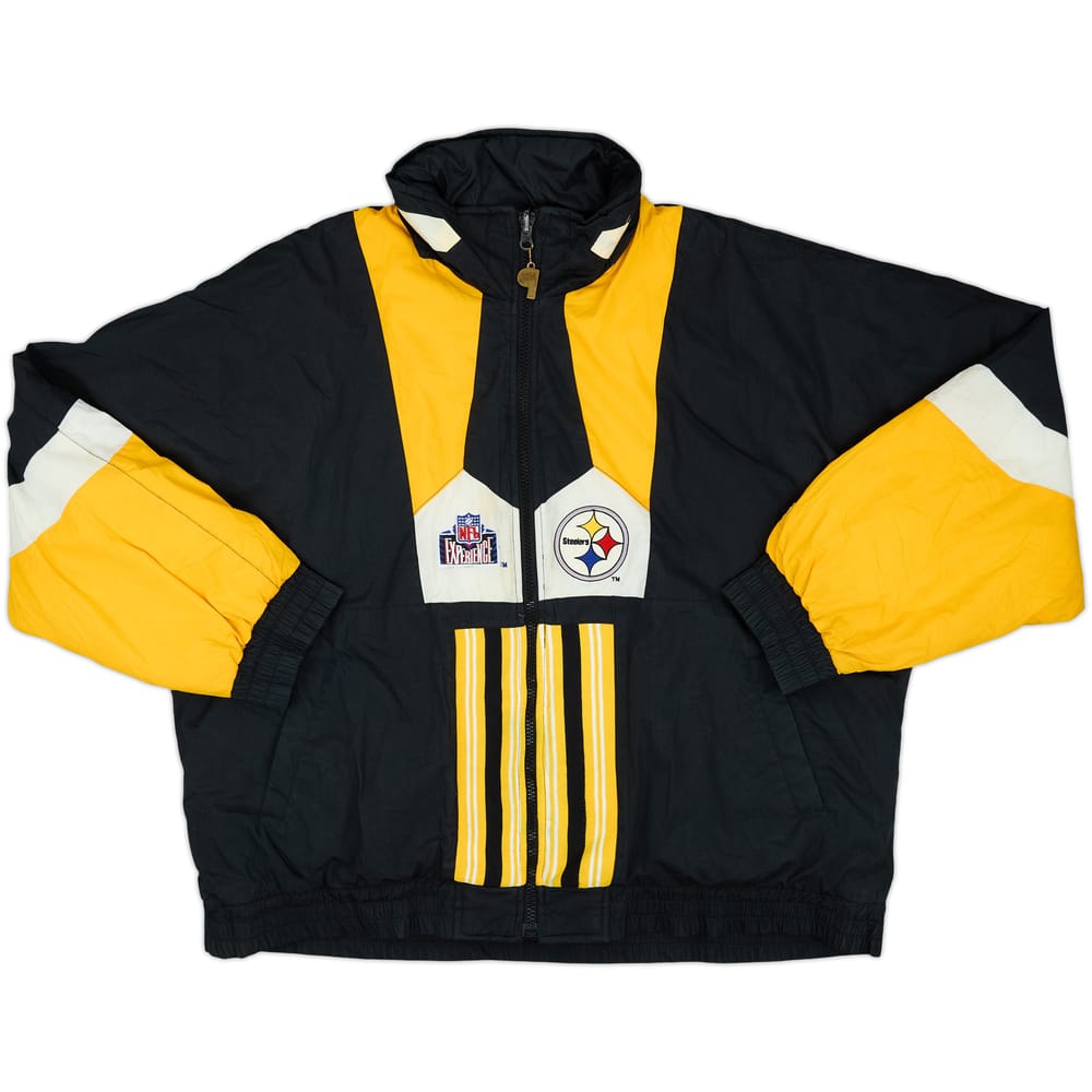1990s Pittsburgh Steelers Pro Player Reversible Rain Coat - 7/10 - (XXL)