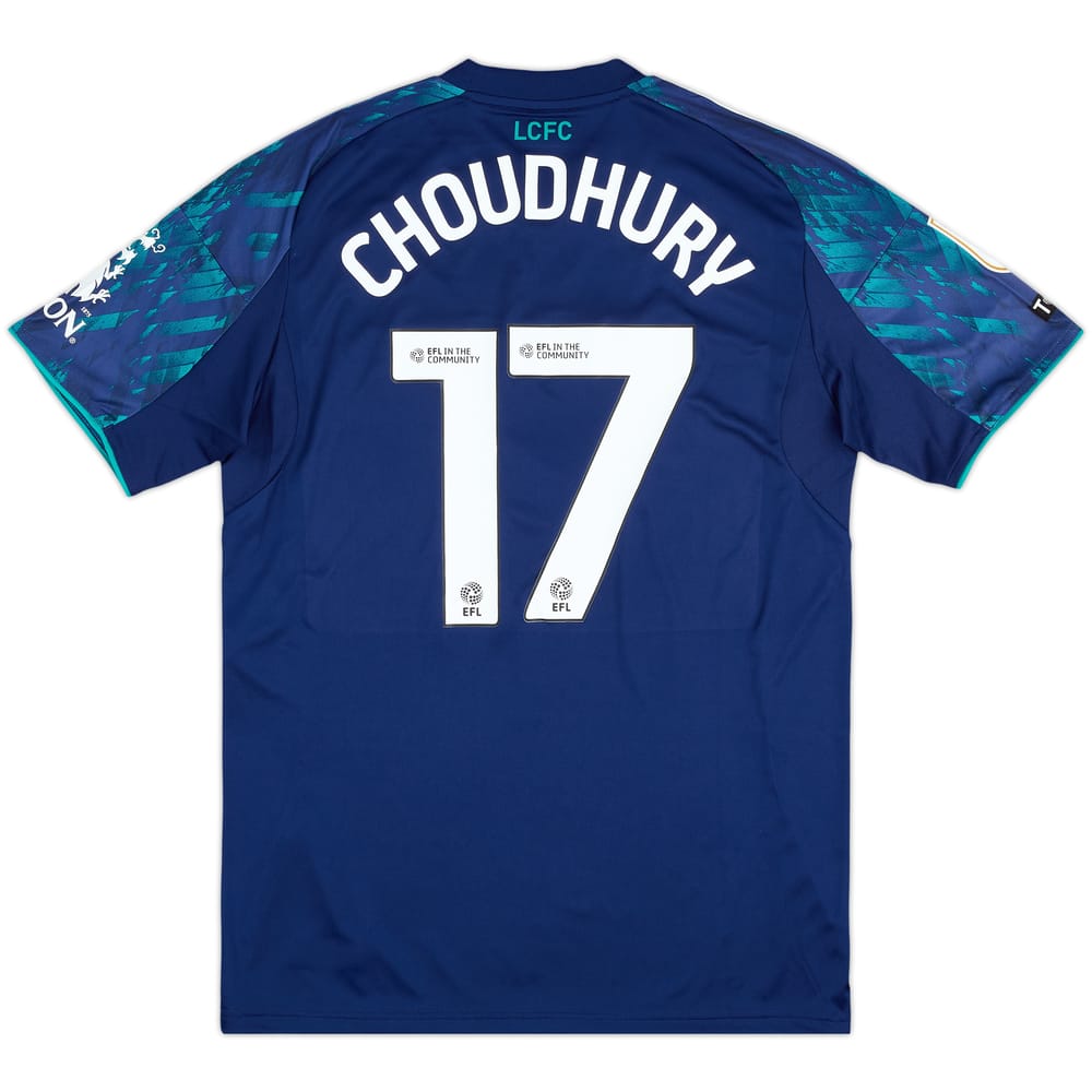 2025-26 Leicester Match Issue Away Shirt Choudhury #17