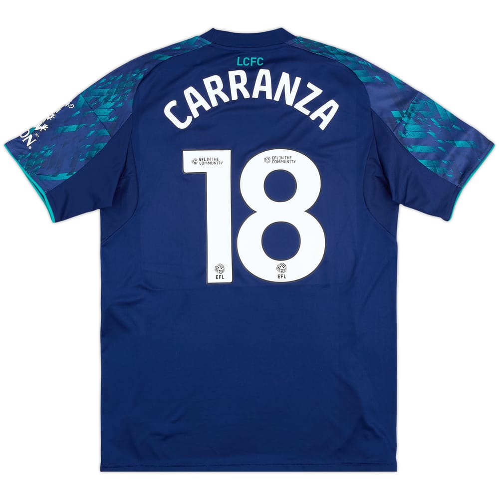 2025-26 Leicester Match Issue Away Shirt Carranza #18