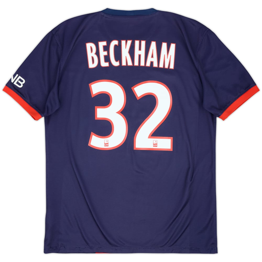 2013-14 Paris Saint-Germain Home Shirt Beckham #32 - 6/10 - (M)