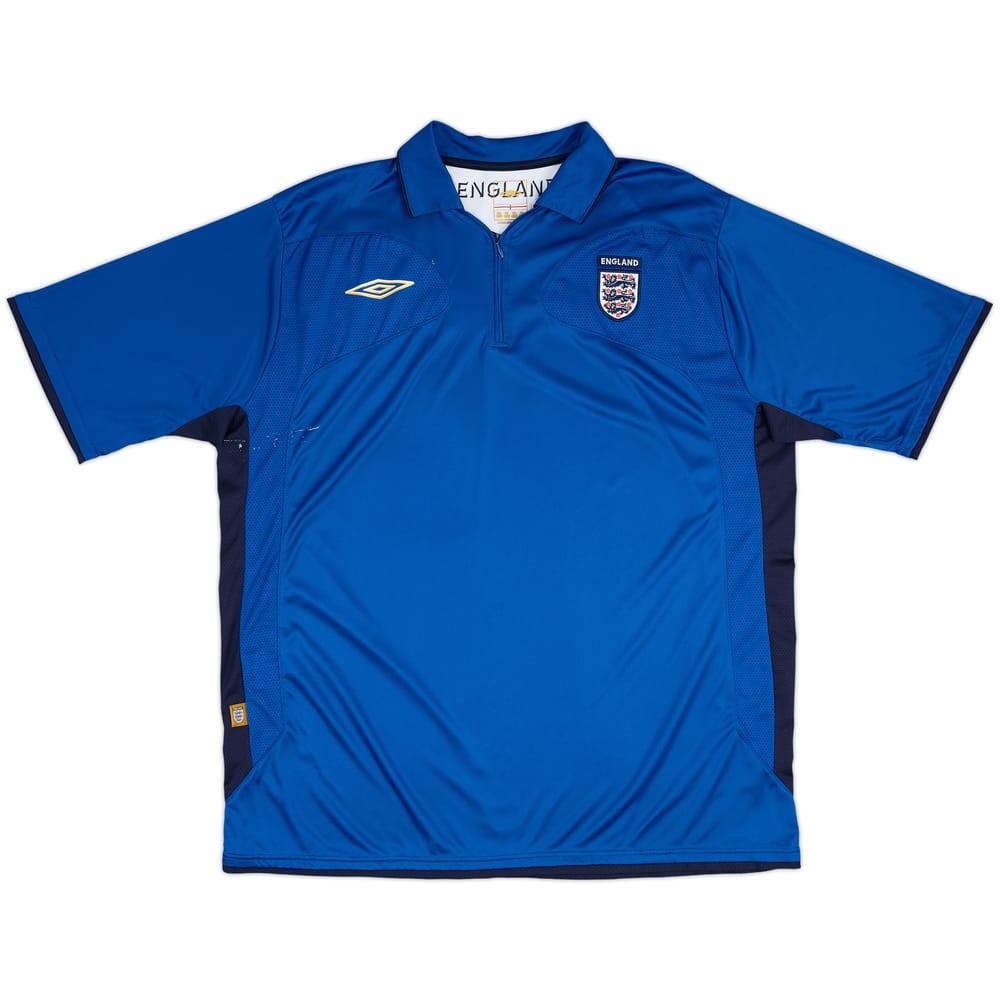 2004-06 England Umbro 1/4 Zip Polo Shirt - 5/10 - (XXL)