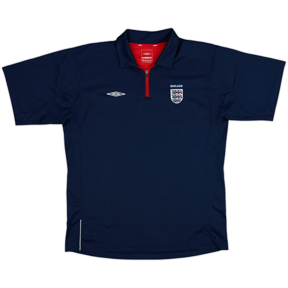 2004-05 England Umbro 1/4 Zip Polo Shirt - 8/10 - (L)