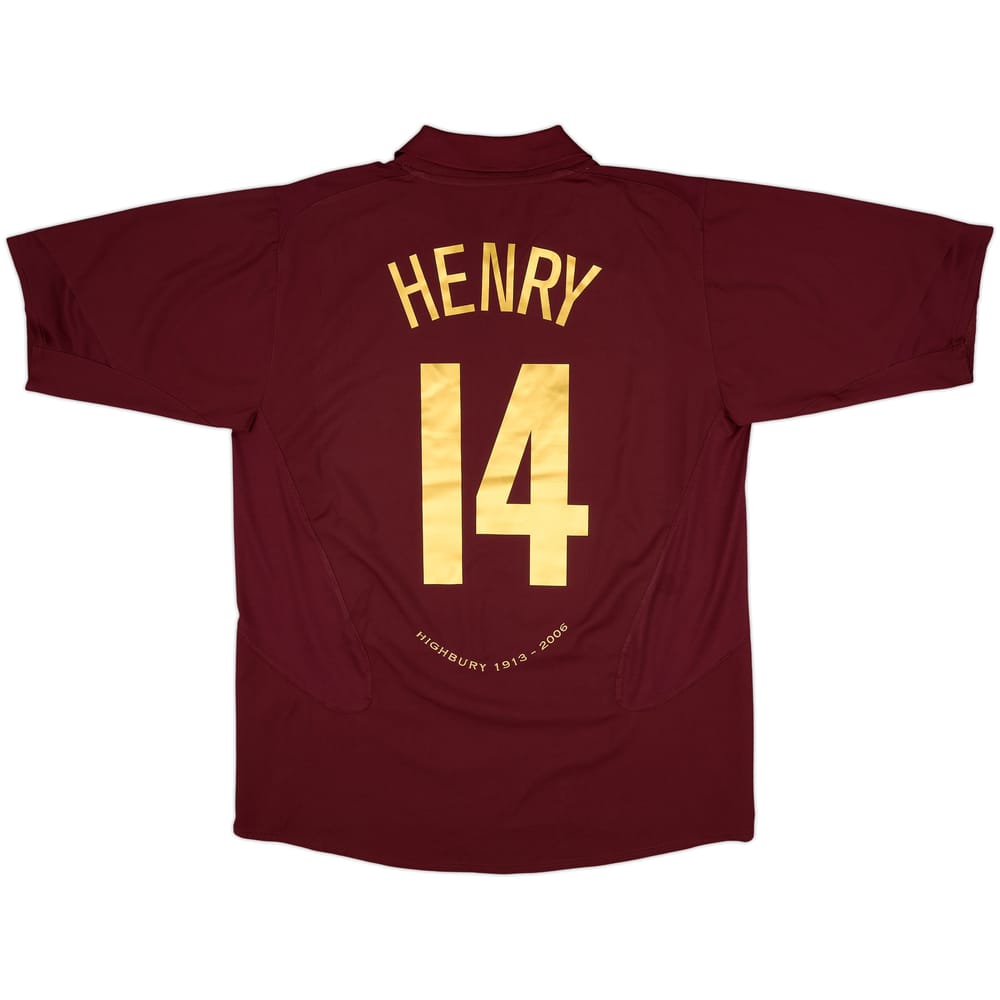 2005-06 Arsenal Home Shirt Henry #14 - 9/10 - (XL)