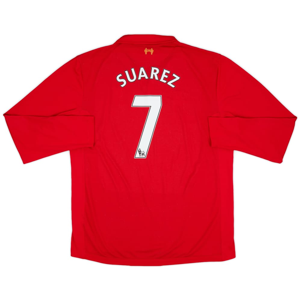 2012-13 Liverpool Home L/S Shirt Suarez #7 - 7/10 - (XXL)