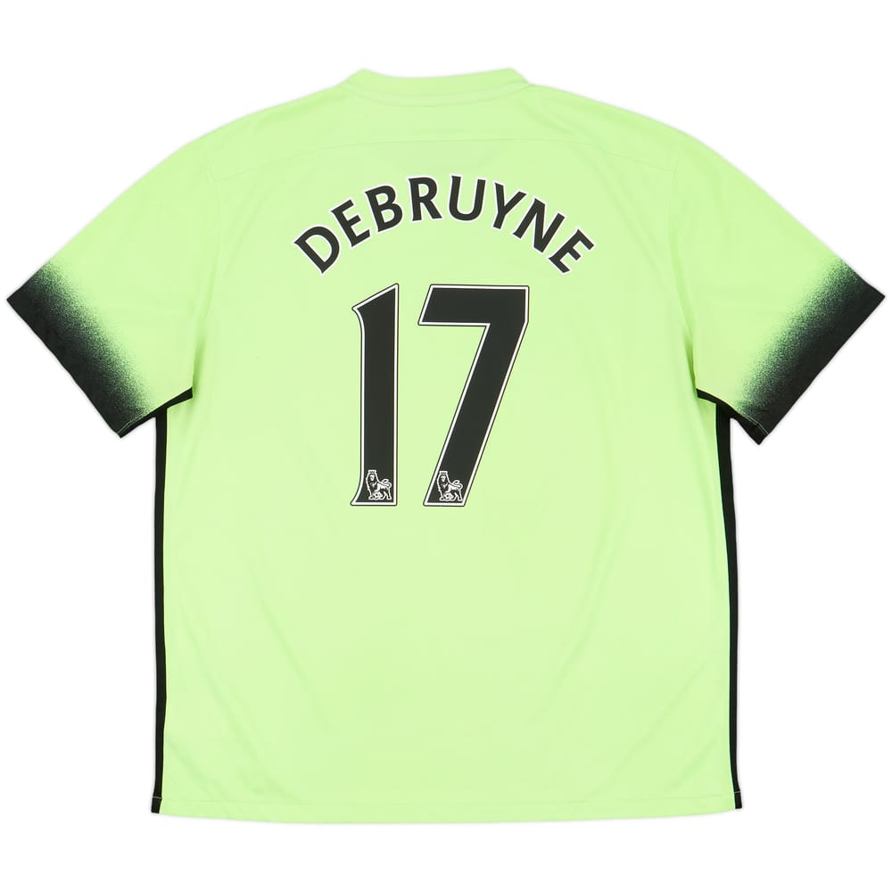 2015-16 Manchester City Third Shirt De Bruyne #17 - 7/10 - (XL)