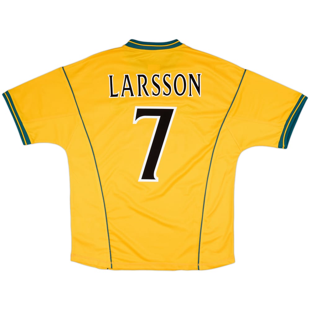 2000-02 Celtic Away Shirt Larsson #7 - 10/10 - (L)