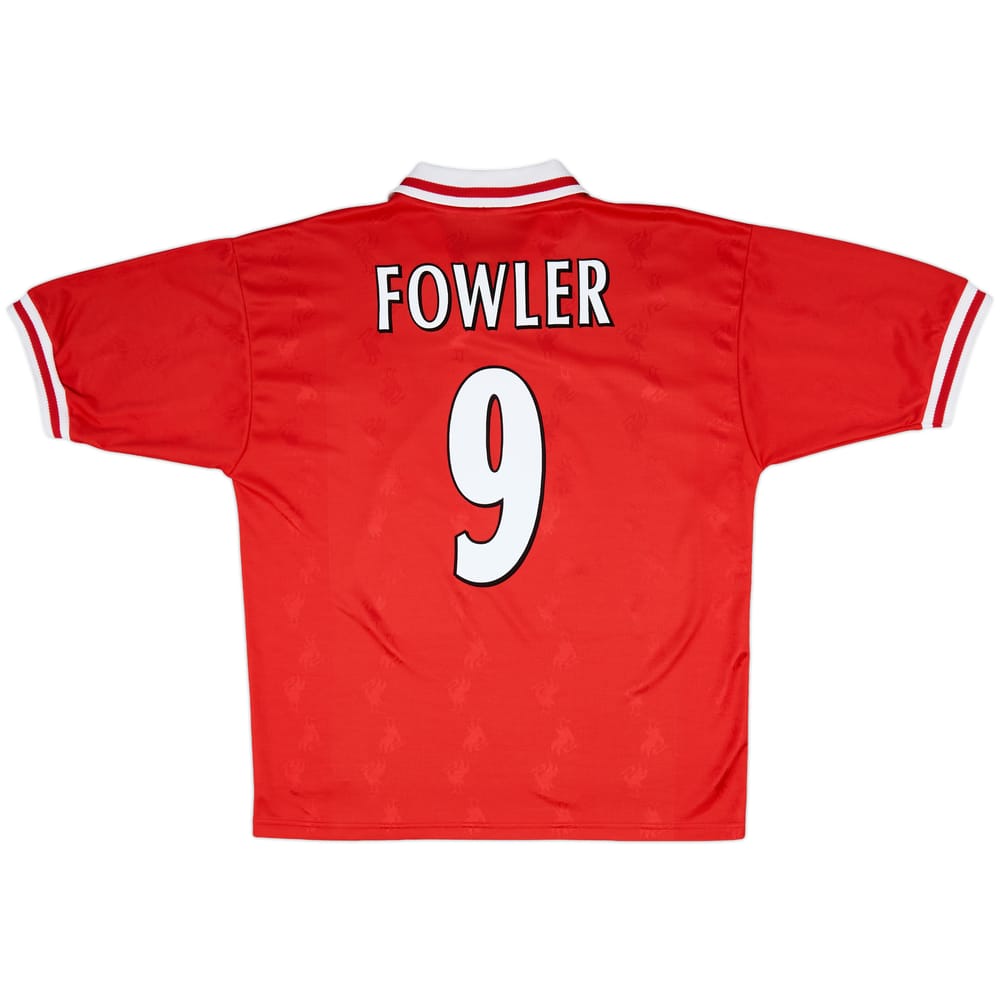 1996-98 Liverpool Home Shirt Fowler #9 - 8/10 - (L)