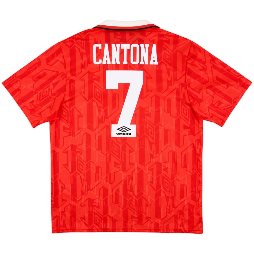 1992-94 Manchester United Home Shirt Cantona #7 - 8/10 - (XL)