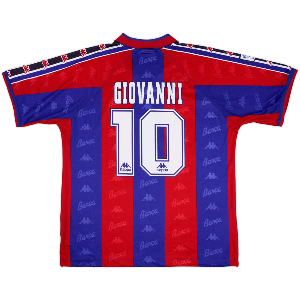 1995-97 Barcelona Home Shirt Giovanni #10 - 8/10 - (XL)