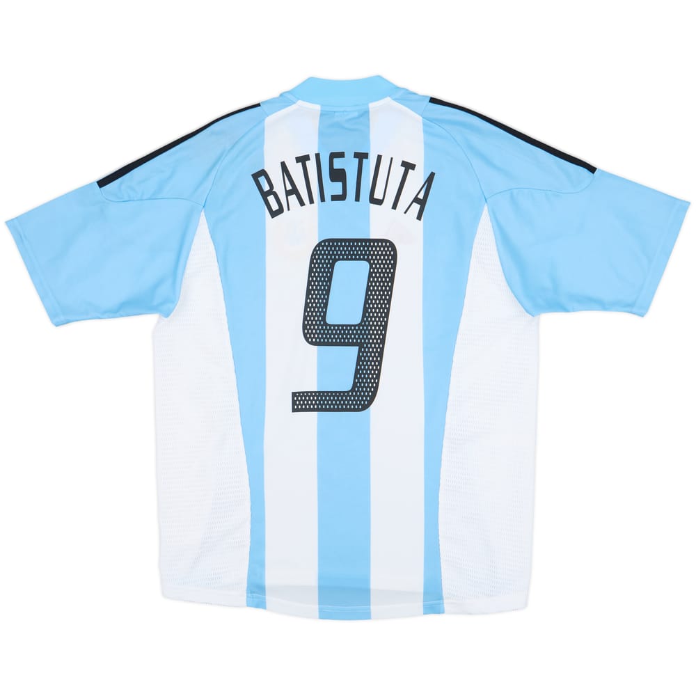 2002-04 Argentina Home Shirt Batistuta #9 - 9/10 - (M)