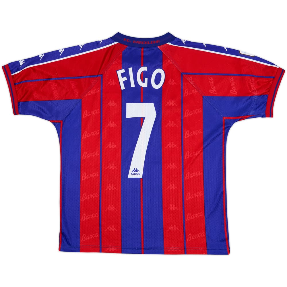 1997-98 Barcelona Home Shirt Figo #7 - 8/10 - (M)