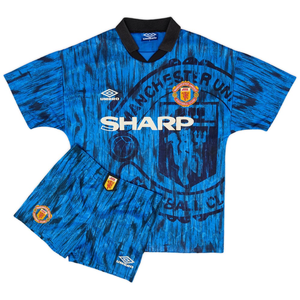 1992-93 Manchester United Away Shirt and Shorts - 6/10 - (S)