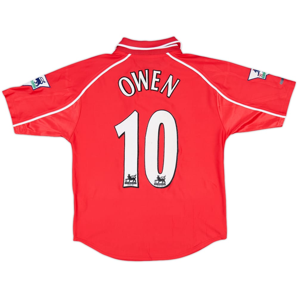 2000-02 Liverpool Home Shirt Owen #10 - 8/10 - (M.Boys)