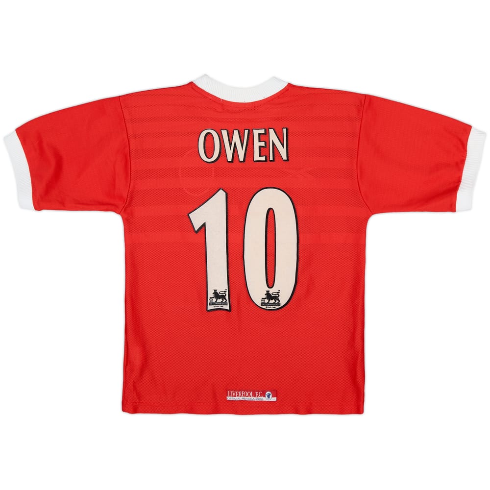 1998-00 Liverpool Home Shirt Owen #10 - 8/10 - (XL.Boys)
