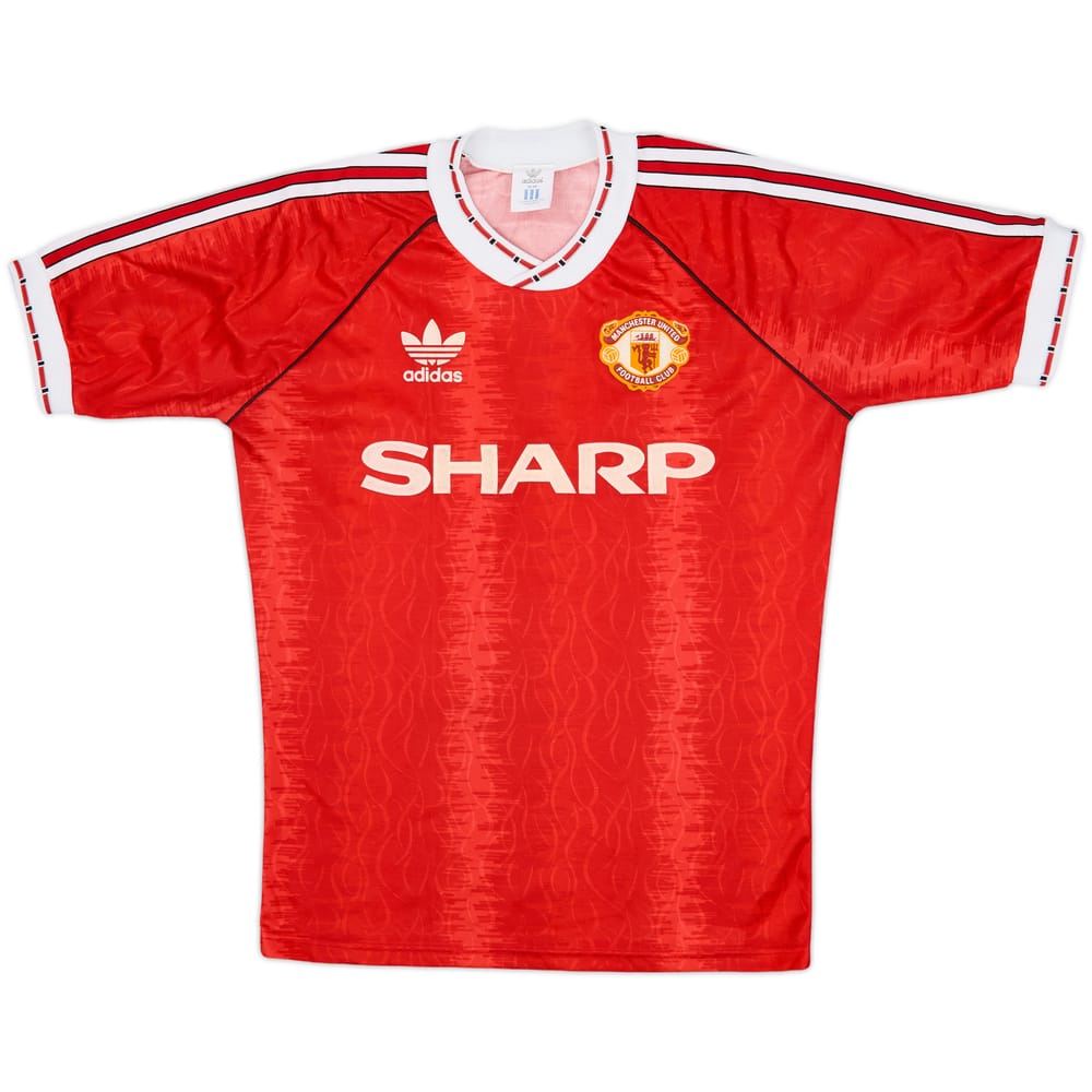 1990-92 Manchester United Home Shirt - 8/10 - (S)