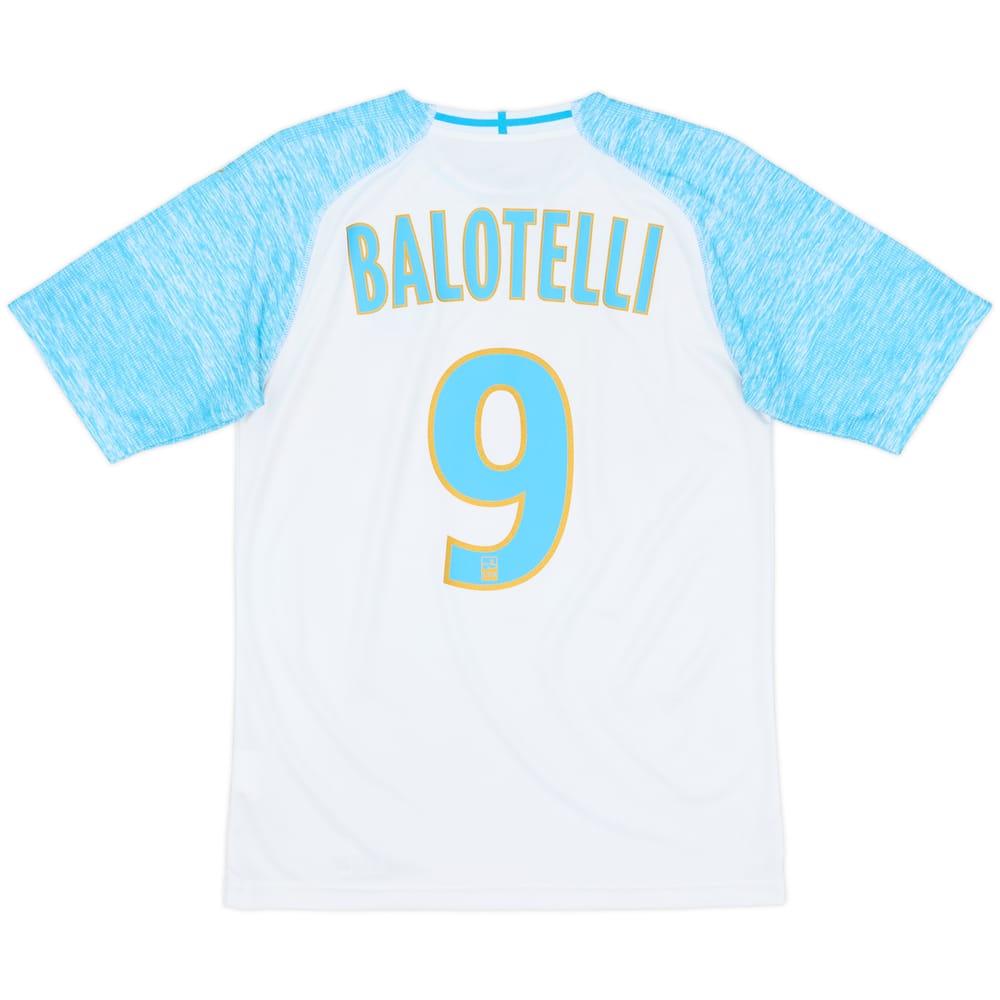 2018-19 Olympique Marseille Home Shirt Balotelli #9 - 8/10 - (S)