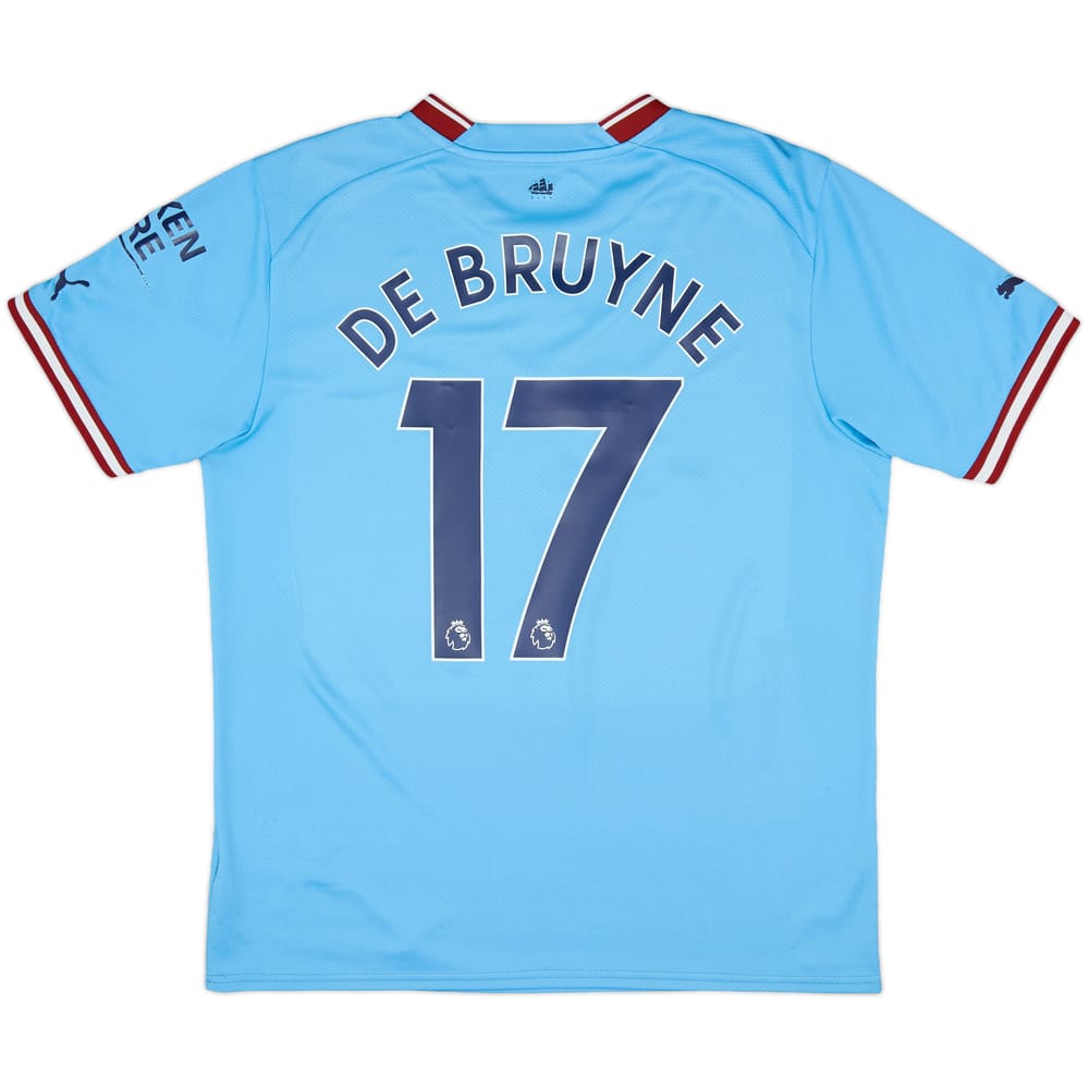 2022-23 Manchester City Home Shirt De Bruyne #17 - 8/10 - (L)