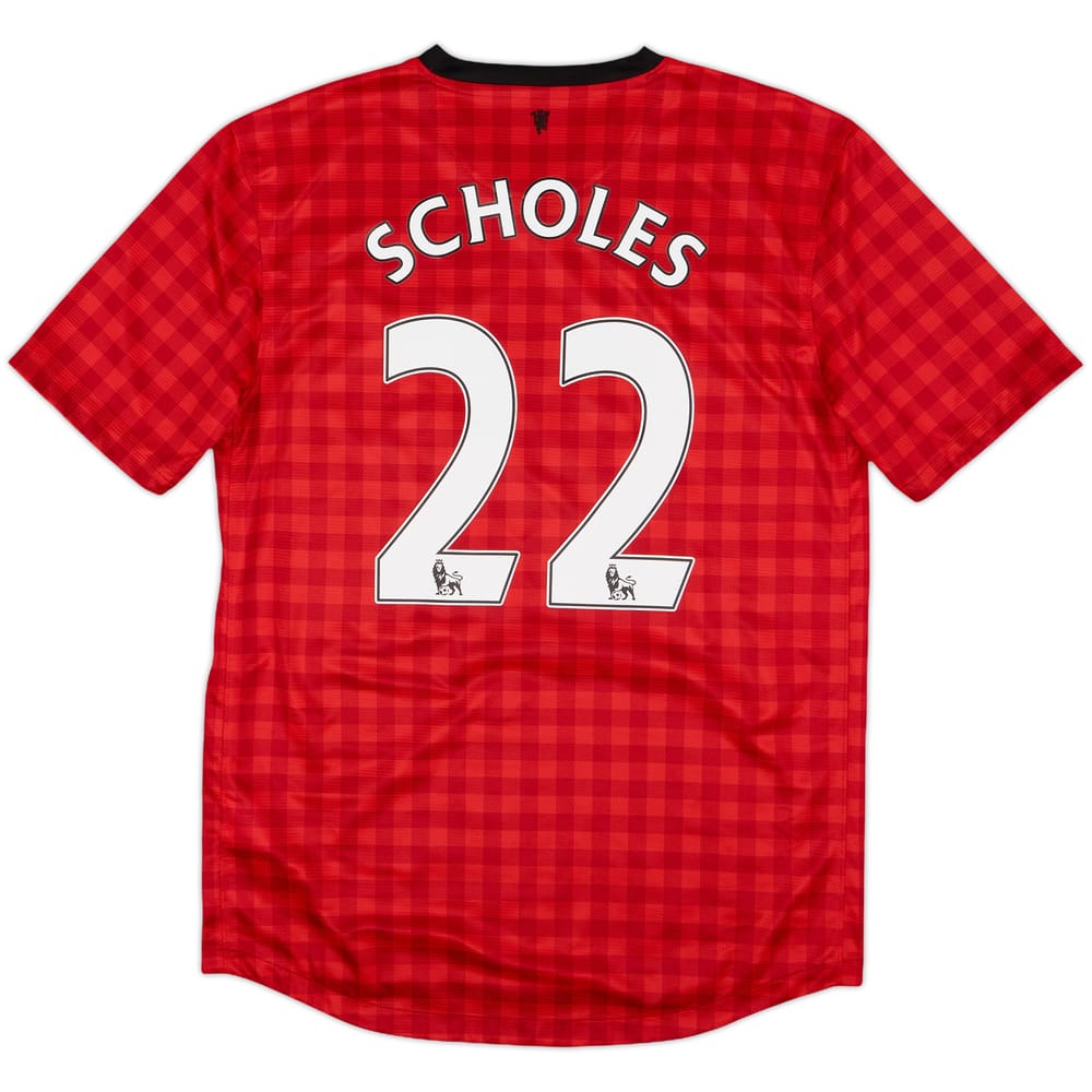2012-13 Manchester United Home Shirt Scholes #22 - 7/10 - (M)