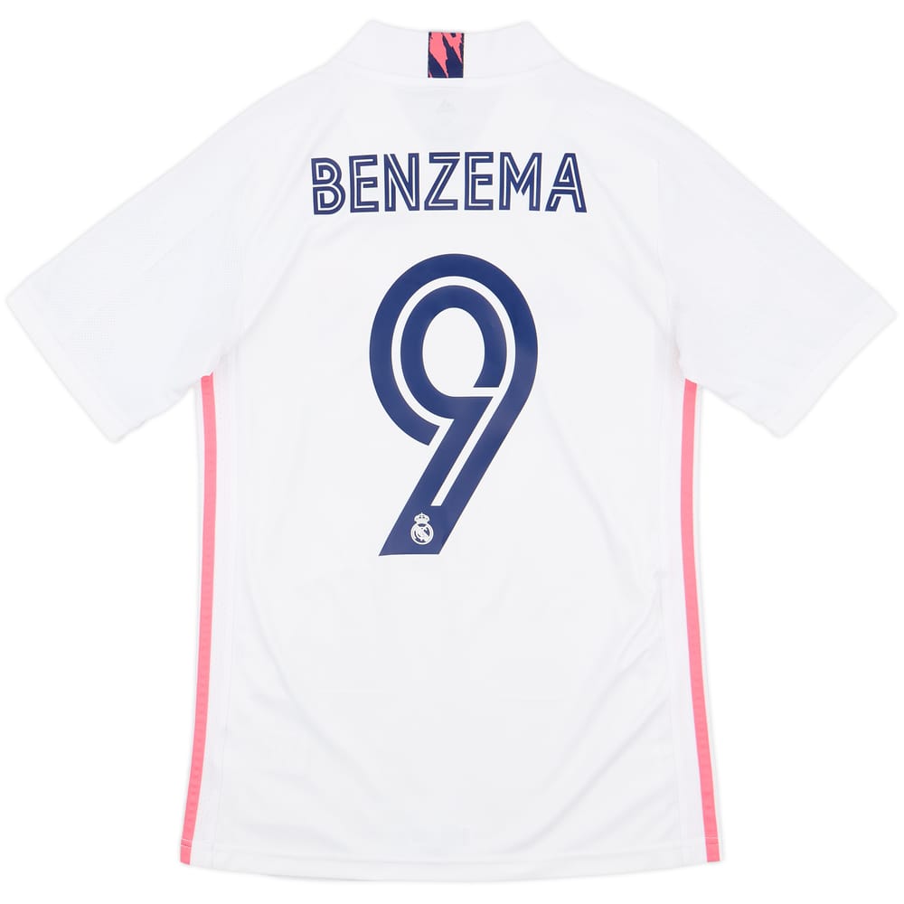 2020-21 Real Madrid Home Shirt Benzema #9 - 9/10 - (XS)