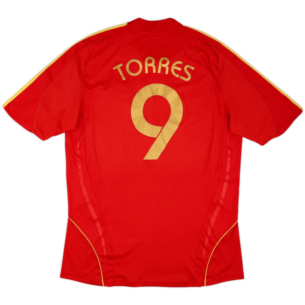 2007-09 Spain Home Shirt Torres #9 - 7/10 - (L)