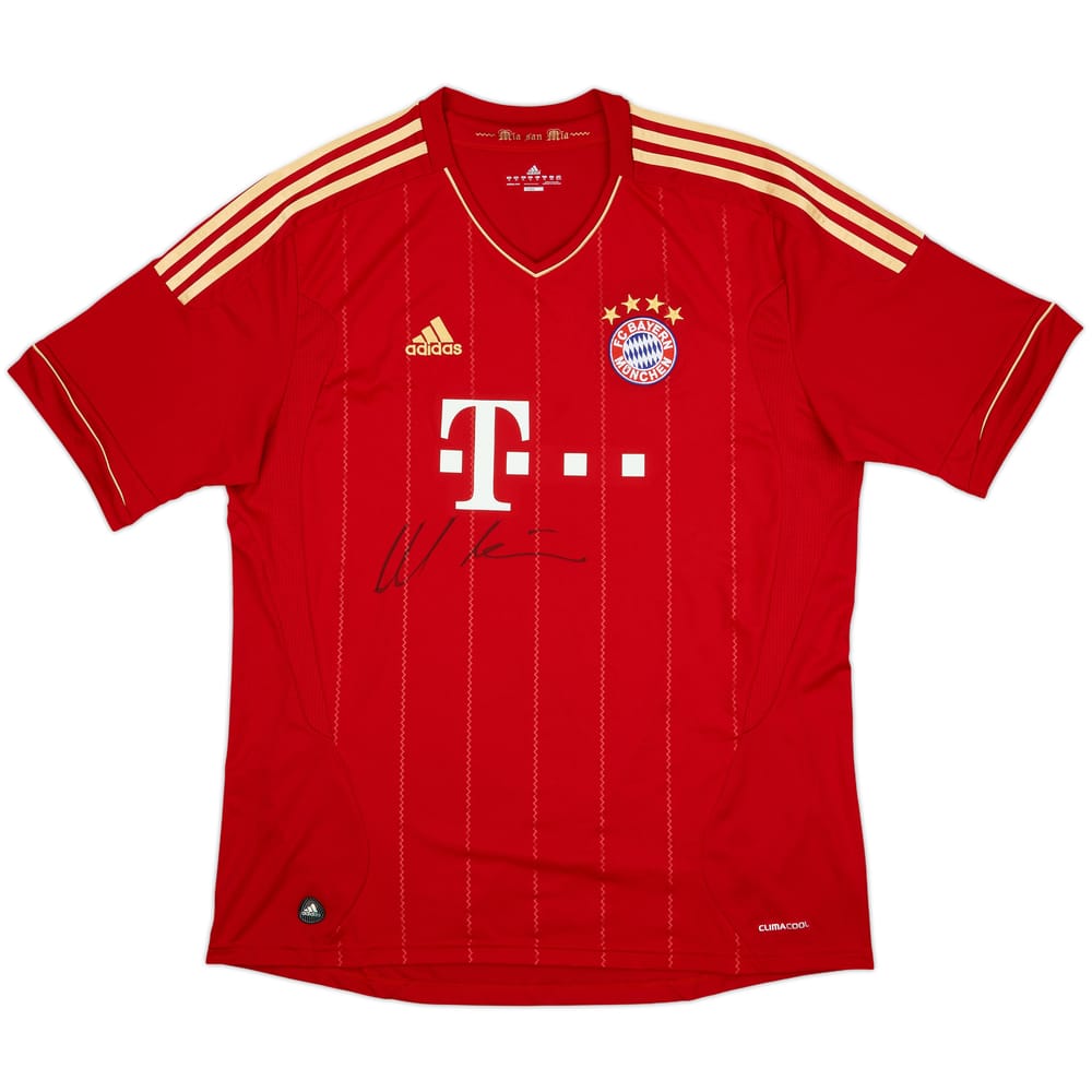 2011-13 Bayern Munich Signed Home Shirt - 9/10 - (XL)