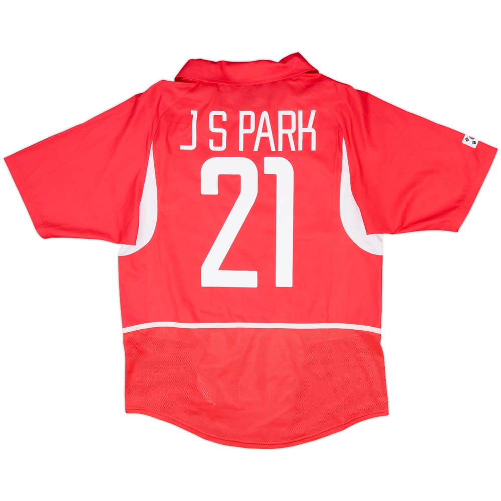 2002-03 South Korea Home Shirt J S Park #21 - 8/10 - (M)