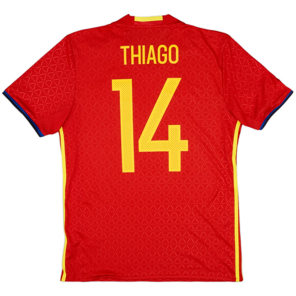 2016-17 Spain Home Shirt Thiago #14 - 8/10 - (M)