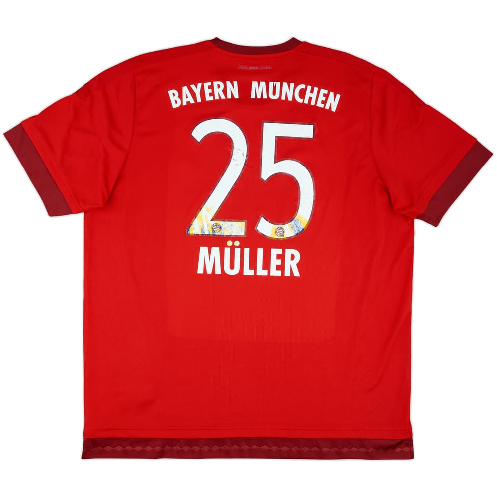 2015-16 Bayern Munich Home Shirt Muller #25 - 5/10 - (XXL)