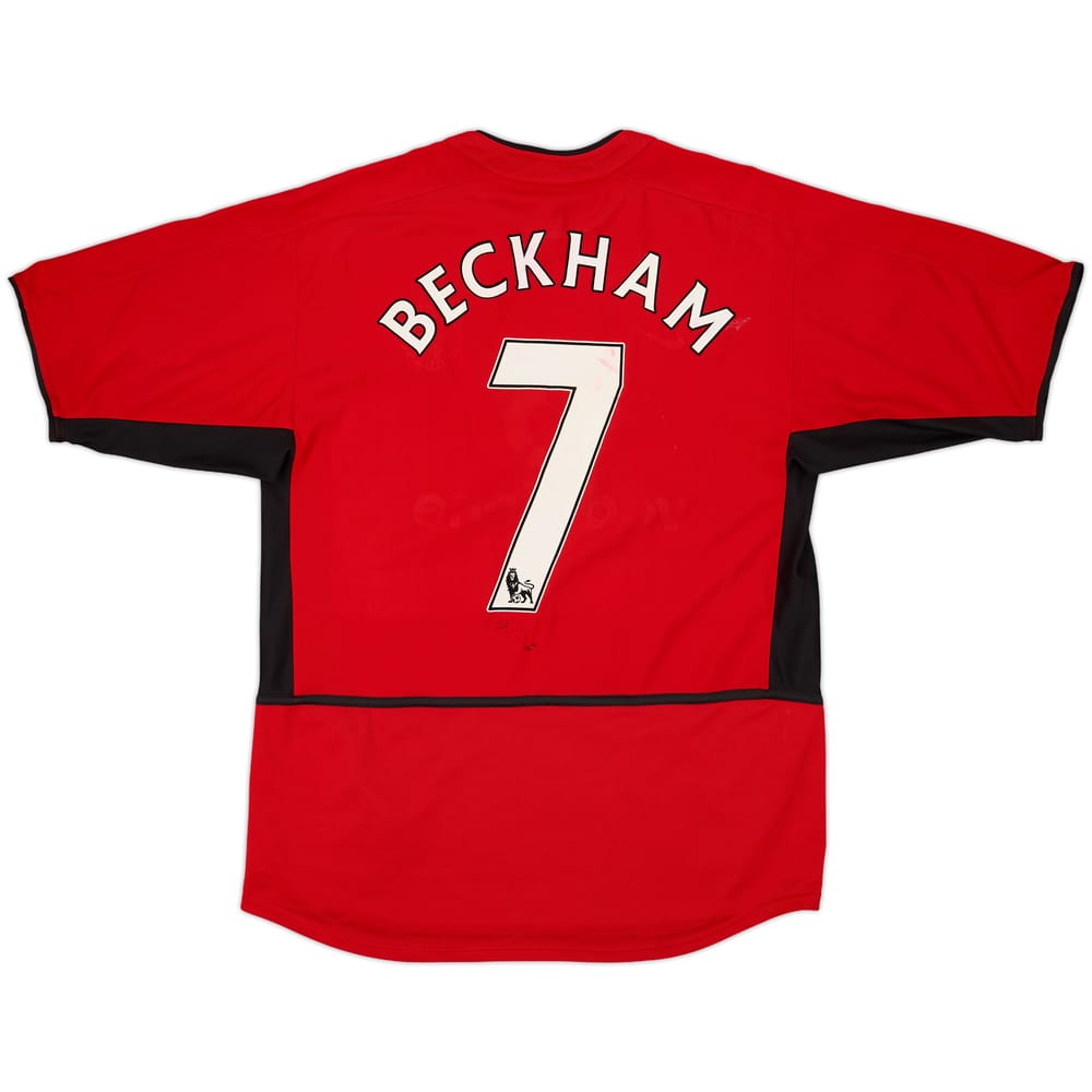 2002-04 Manchester United Home Shirt Beckham #7 - 4/10 - (M)
