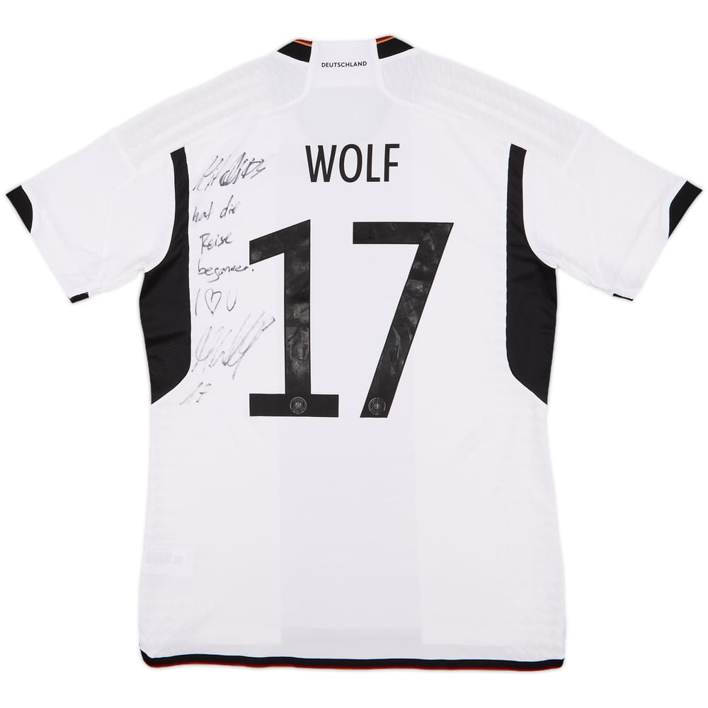 2022-23 Germany Signed Authentic Home Shirt Wolf #17 (M)