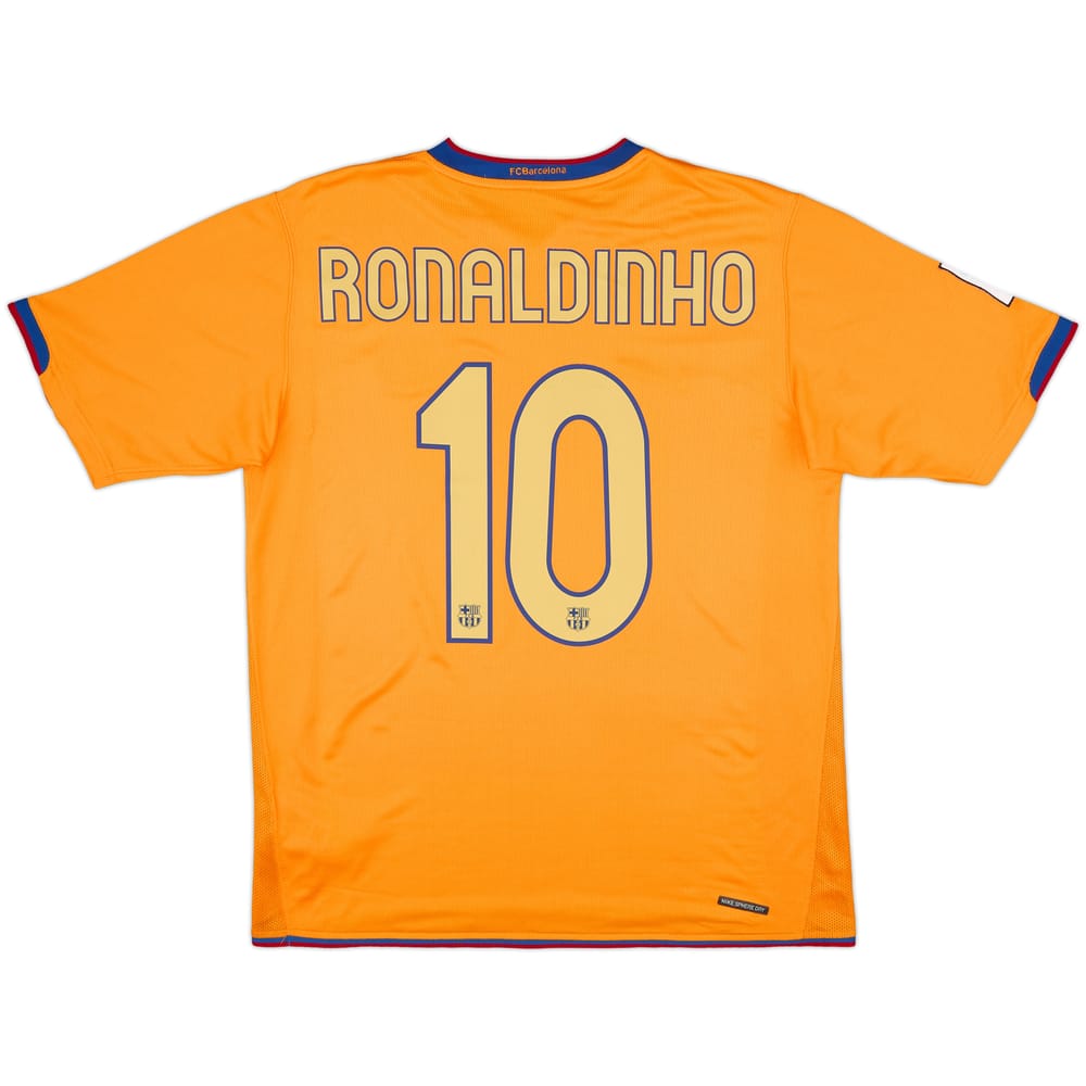 2006-08 Barcelona Away Shirt Ronaldinho #10 - 9/10 - (M)