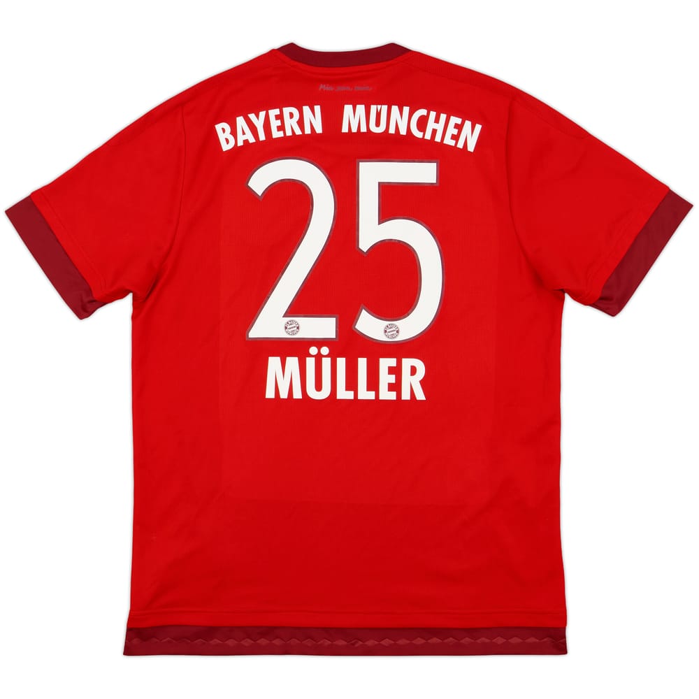 2015-16 Bayern Munich Home Shirt Muller #25 - 7/10 - (L)