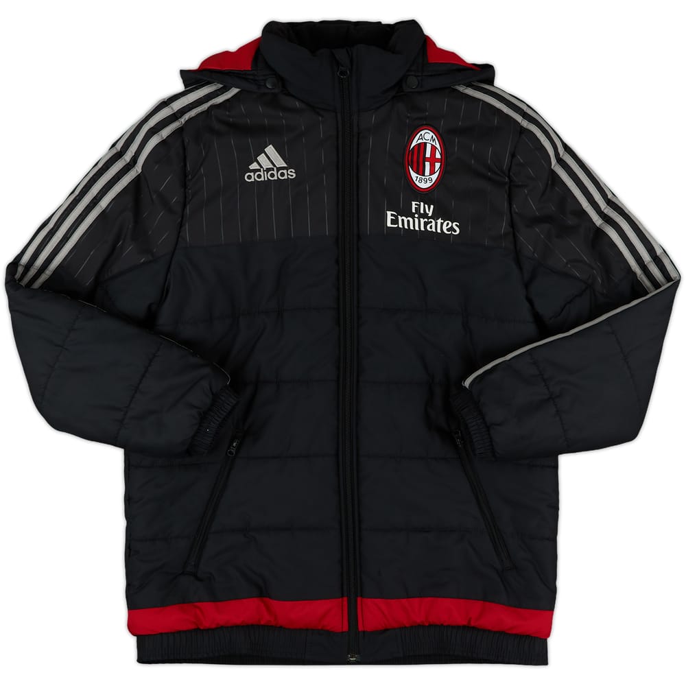 2015-16 AC Milan adidas Padded Bench Coat - 7/10 - (L.Boys)