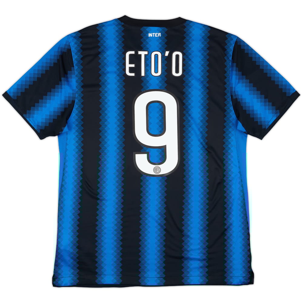 2010-11 Inter Milan Home Shirt Eto'o #9 - 7/10 - (L)