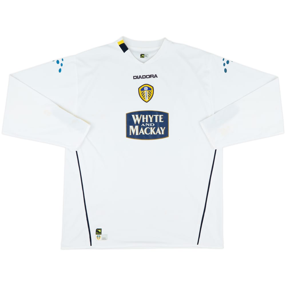 2004-05 Leeds United Home L/S Shirt - 6/10 - (XL)