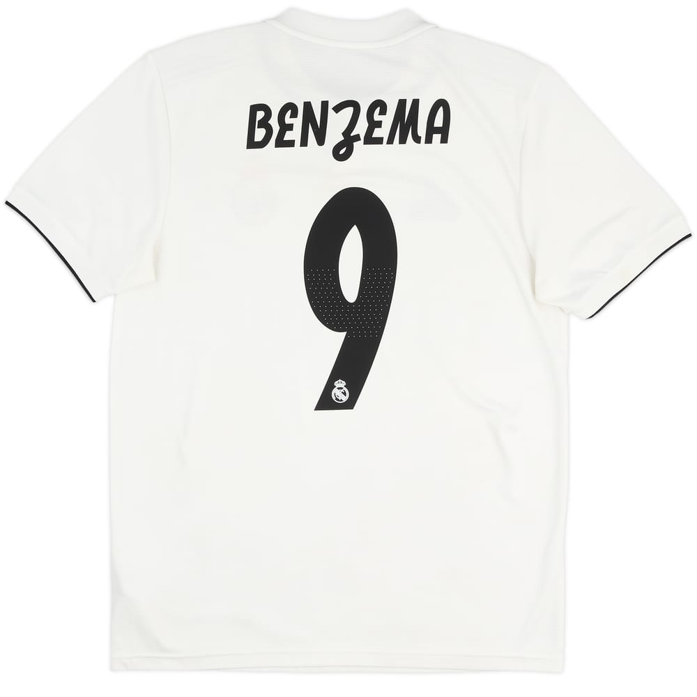 2018-19 Real Madrid Home Shirt Benzema #9 - 6/10 - (M)