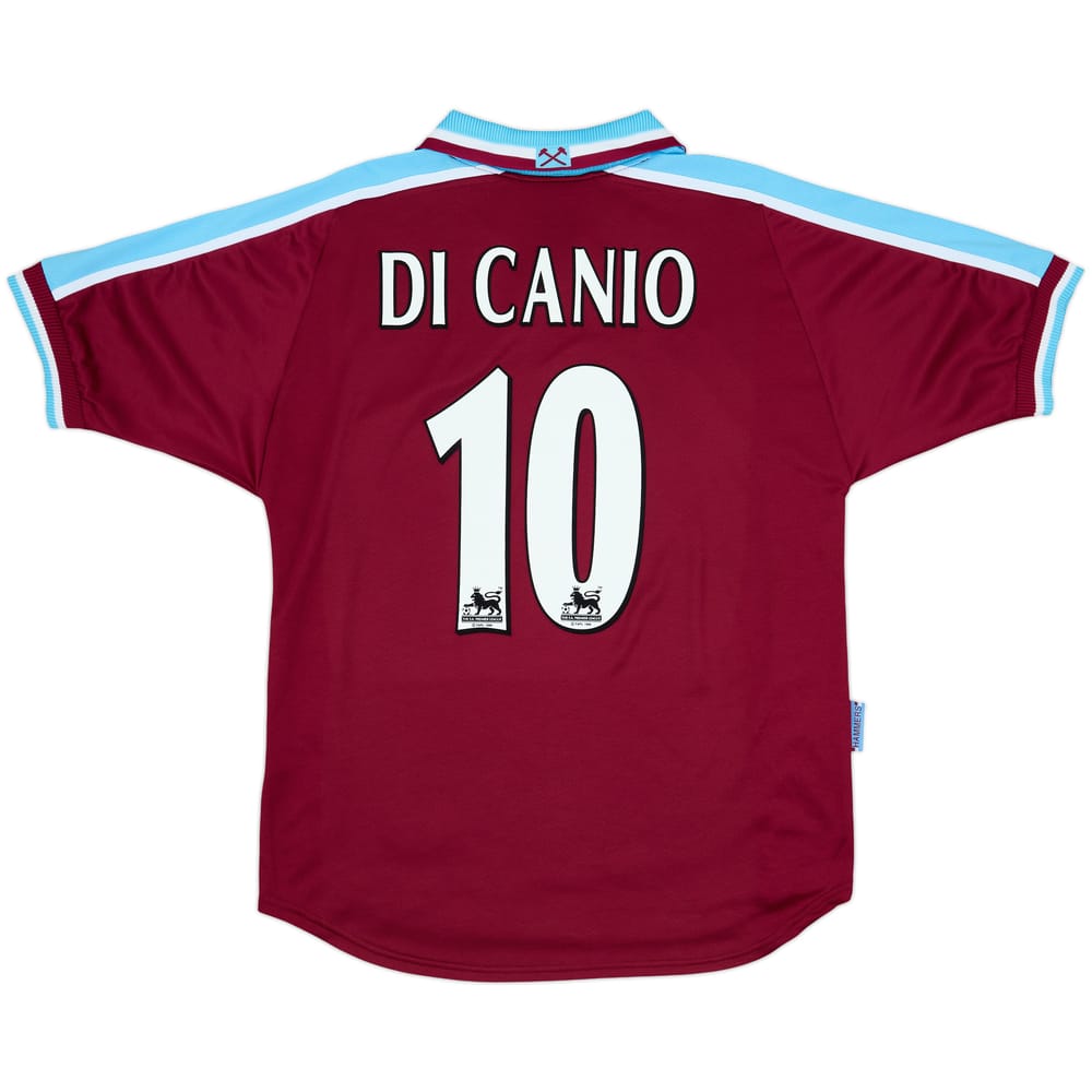 1999-01 West Ham Home Shirt Di Canio #10 - 7/10 - (L)