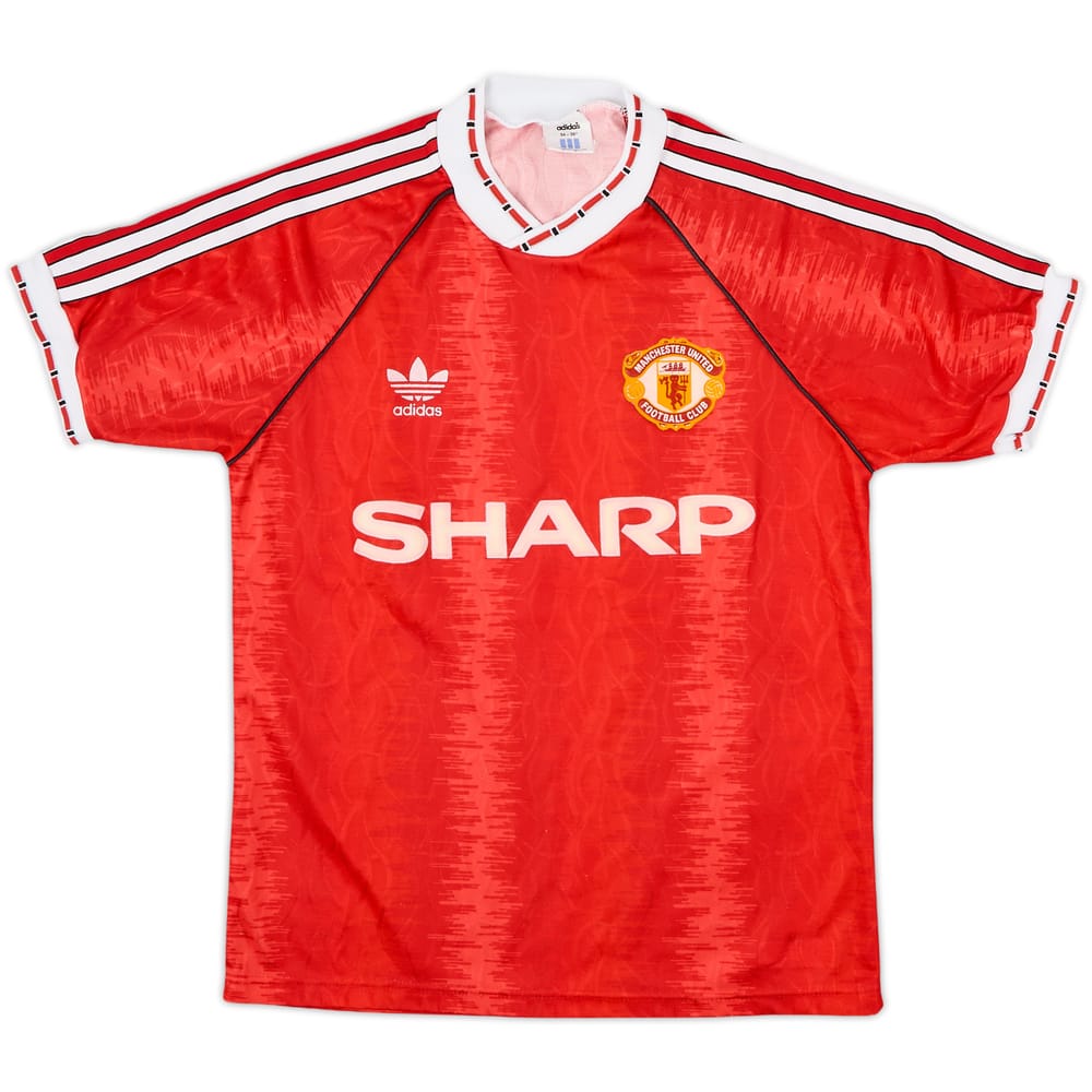 1990-92 Manchester United Home Shirt - 8/10 - (S)